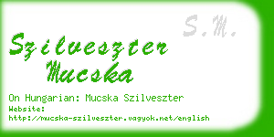 szilveszter mucska business card